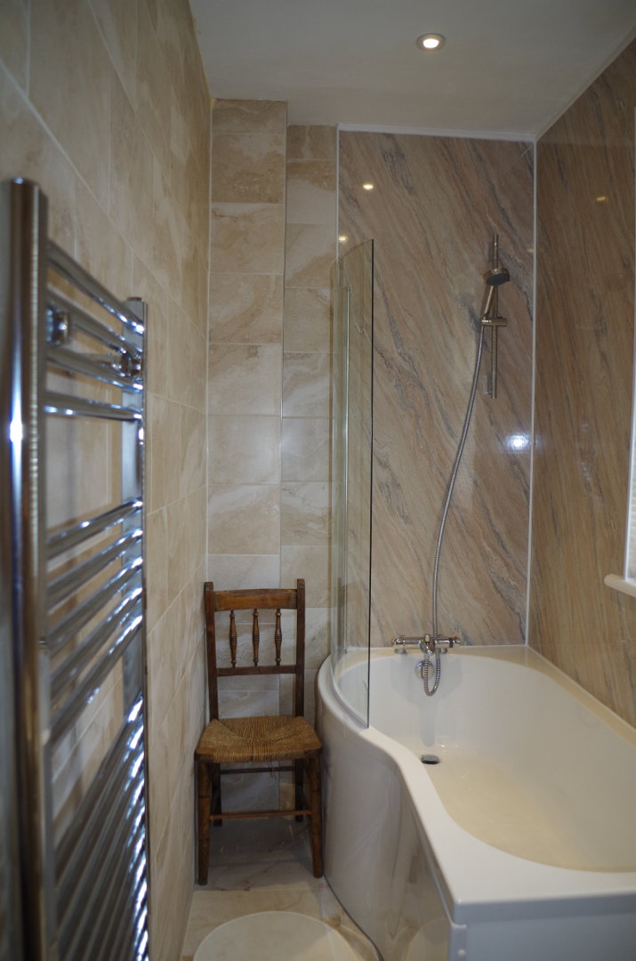 the bathroom